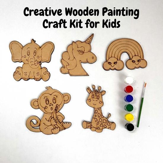 Mammakin DIY MDF Painting Kit – Creative Art & Craft Activity for Kids (3+ Years)