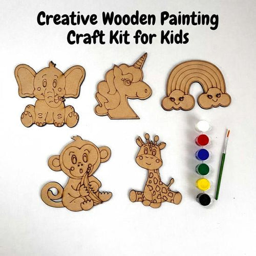 Mammakin DIY MDF Painting Kit – Creative Art & Craft Activity for Kids (3+ Years)
